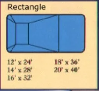 Rectangle pool shape